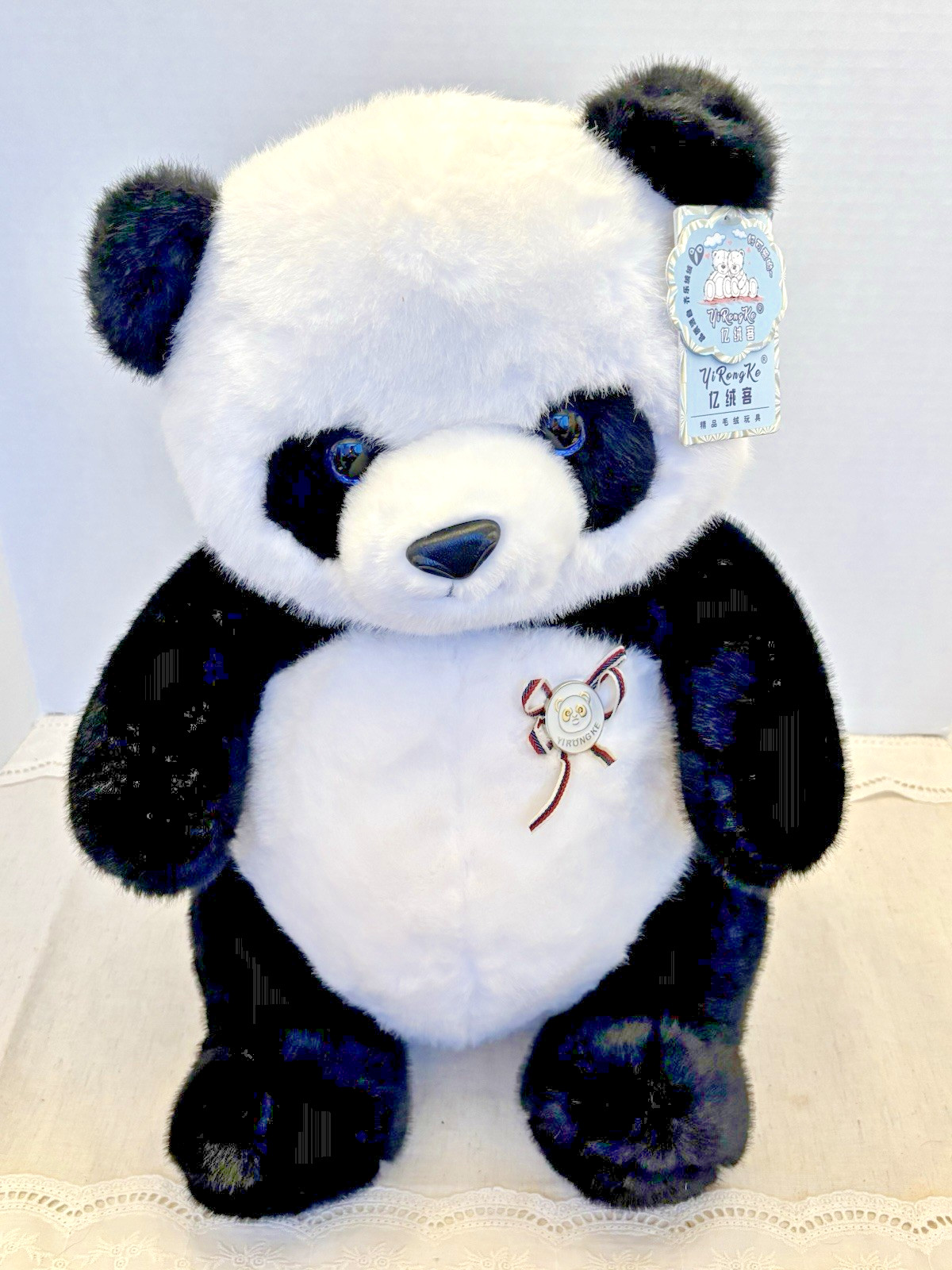 YiRongKe 18" Panda Bear Plush New With Tag Super Soft Cuddly Stuffed Animal