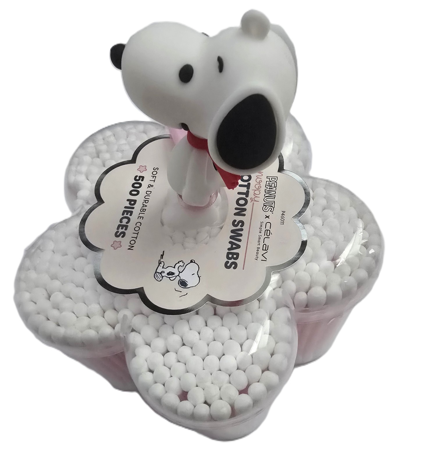 Celavi X Peanuts Snoopy 500Pc Cotton Swabs with case