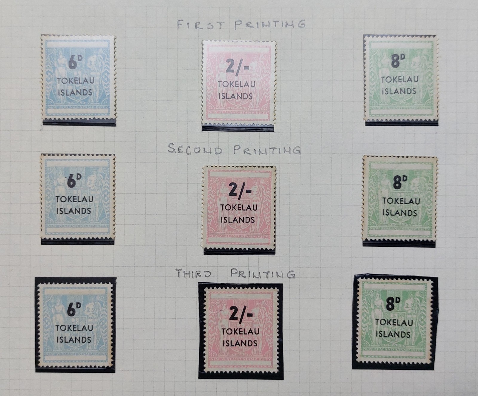 1960's Tokelau Island Collection of MLH Stamps on 5 Album Pages