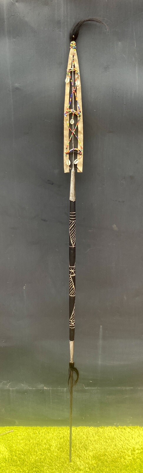 African Samburu Maasai Spear Kenyan Antique Hunting Spear H - 67.5 inches