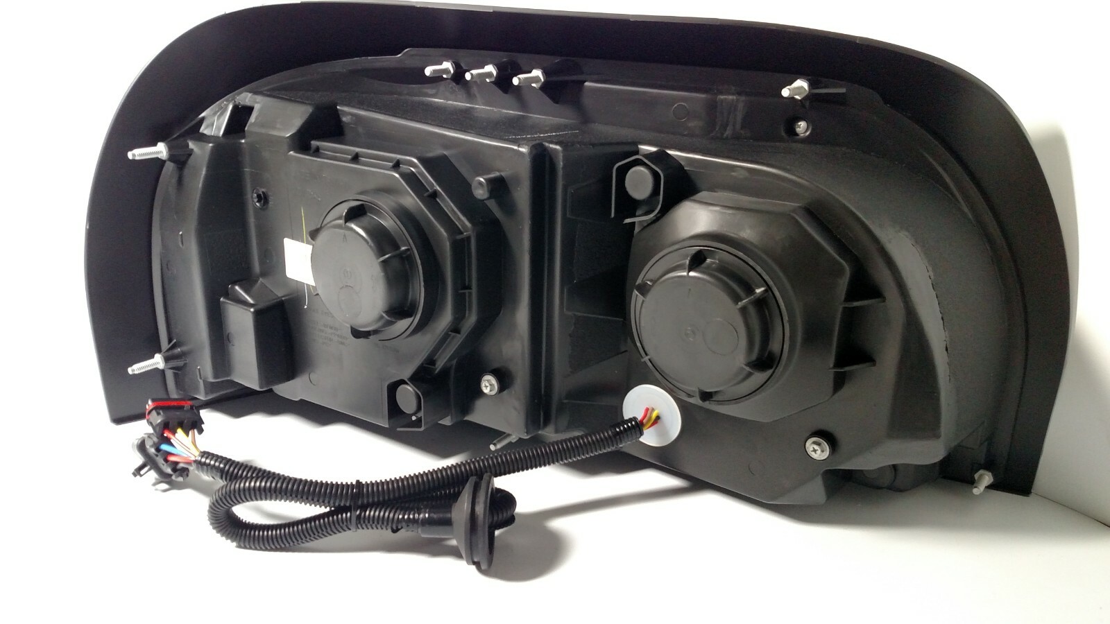 RH Blackout Headlight w/ LED Turn Signal & Light Bar For Freightliner Century