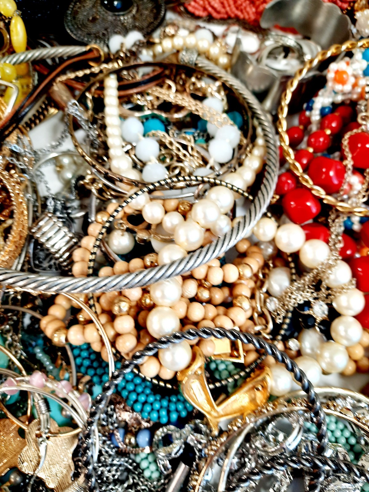 Vtg Modern 1.5Lbs Jewelry Estate Fashion All Wearable Craft Resell