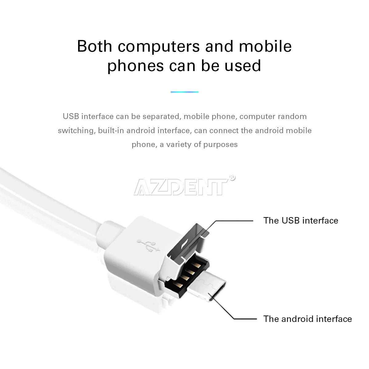 Dental Intraoral Camera USB Digital Imaging Oral HD Camera 8 LED light 3-speed