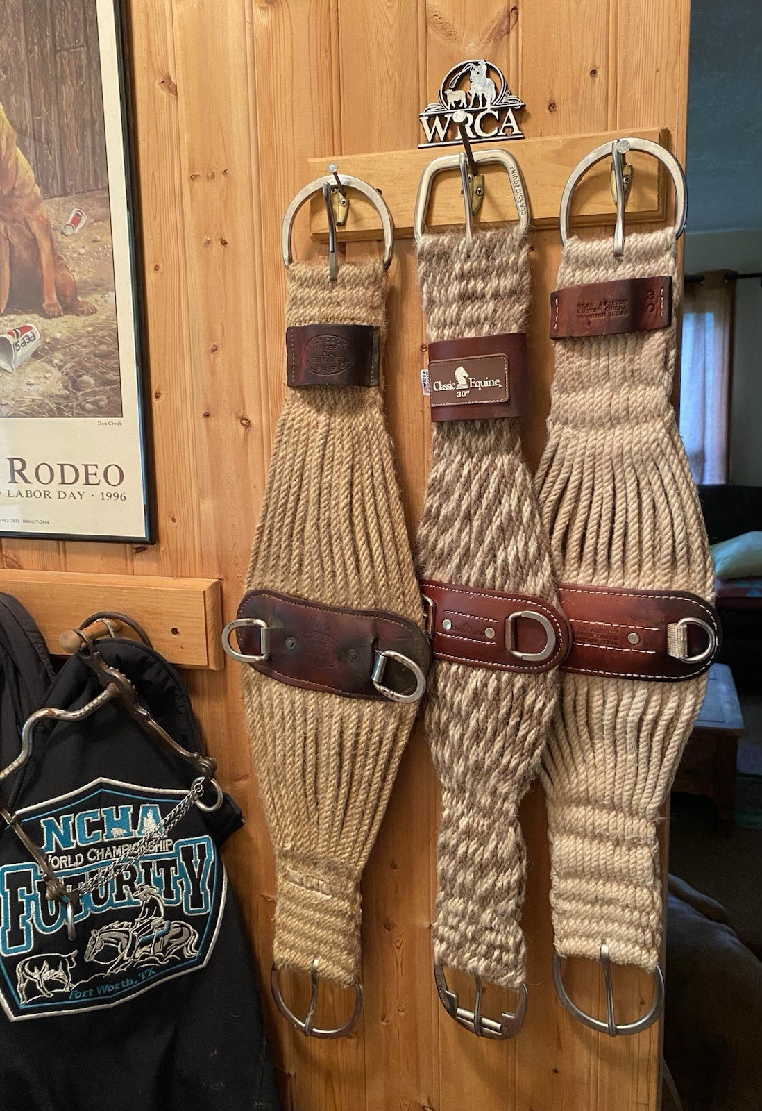 Lot of 3 Western Cinches Classic Equine Mohair-Alpaca 30” Billy Cook 32” and 30”