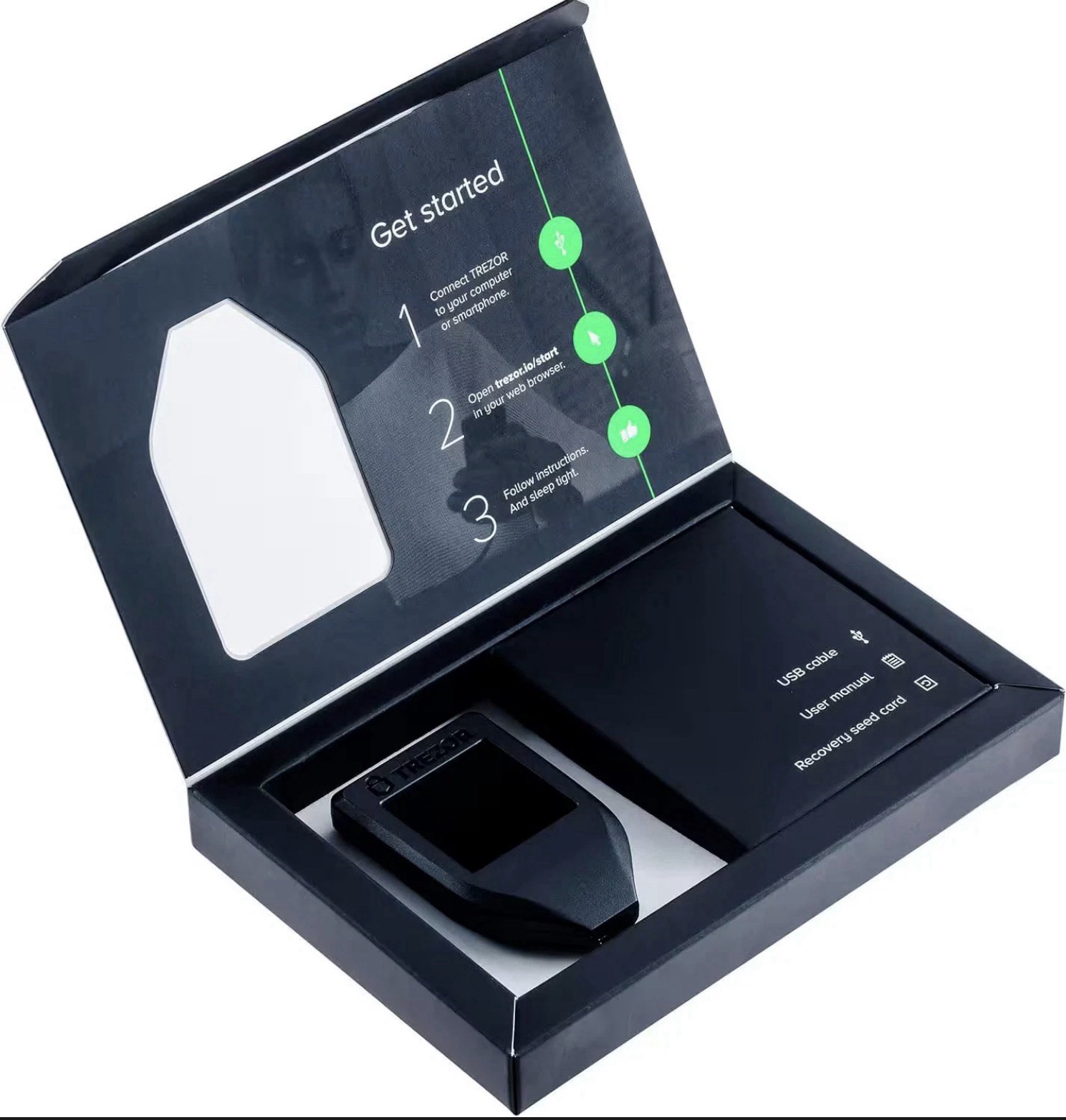 Trezor - Model T - Advanced Crypto Hardware Wallet with LCD Touch Screen - Black