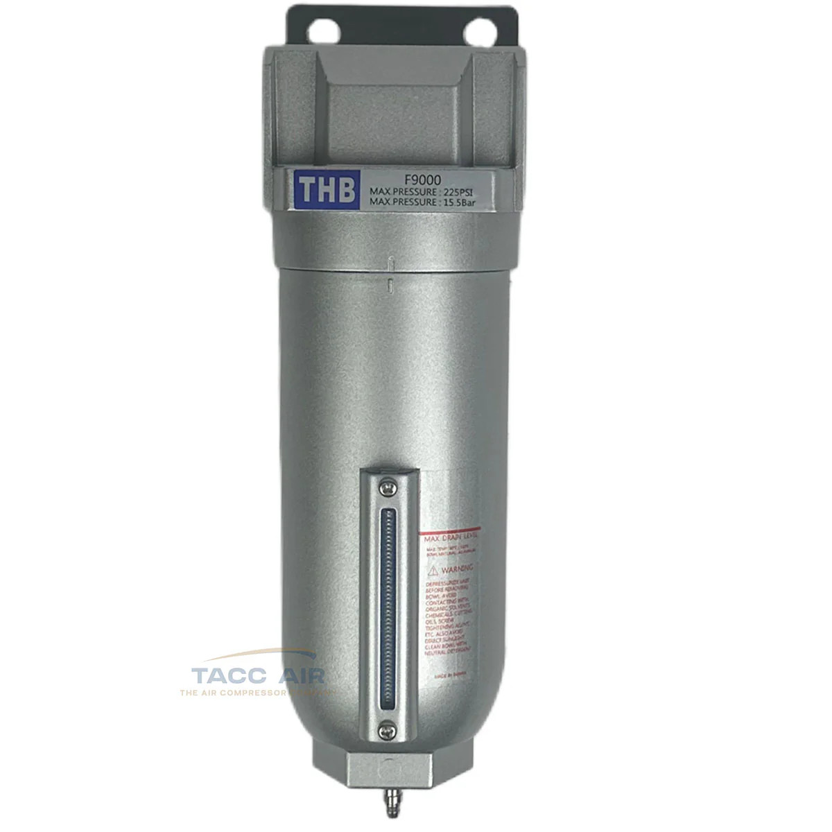 1" High Flow In line Compressed Air Moisture Particulate Filter Seperator Trap