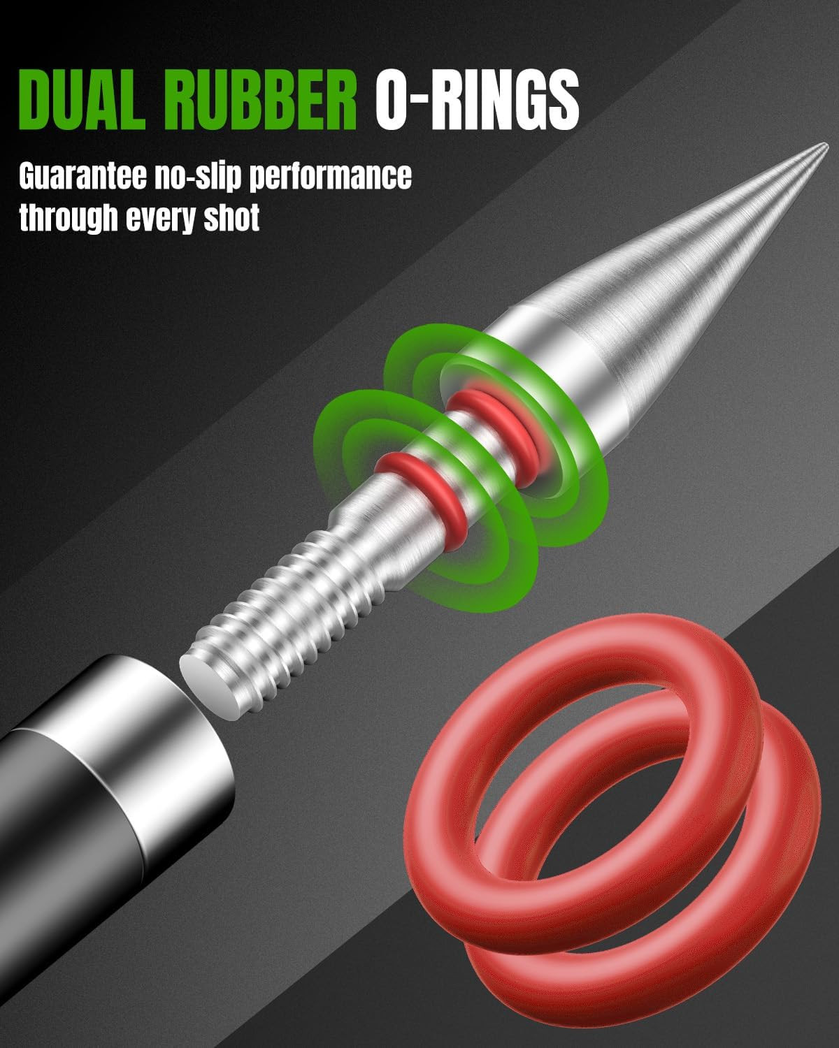 24Pcs 5/16" Archery Field Points Screw-in Arrow Point 100 Grain Steel Field Tips