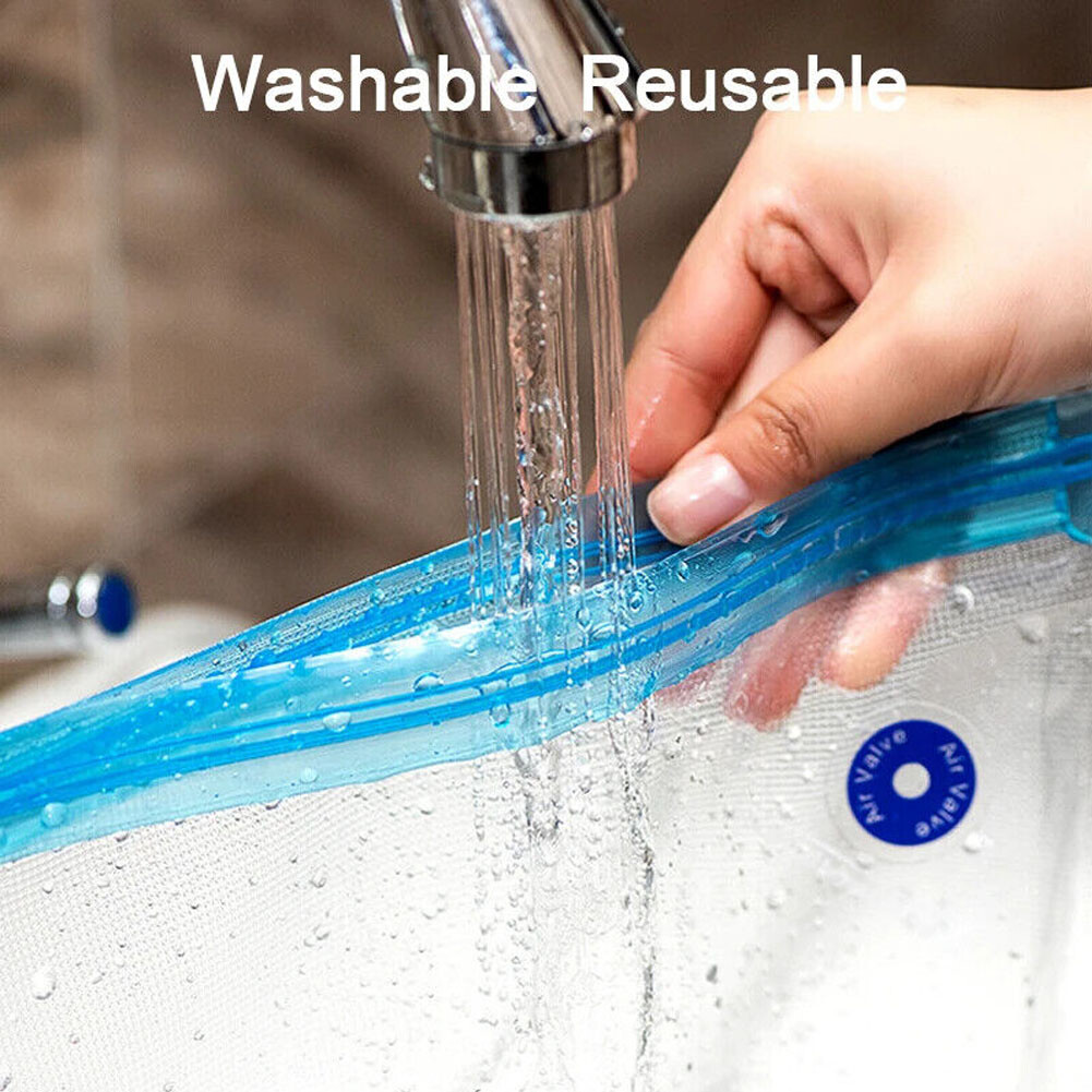 24pcs Sous Vide Bags Vacuum Sealer Pump Reusable Vacuum Food Storage Bags Kit US