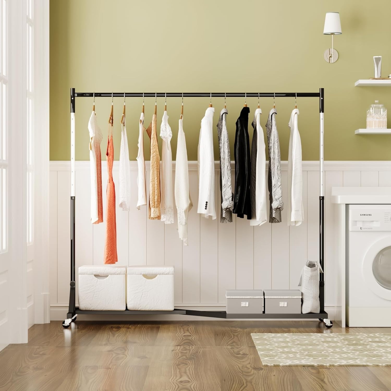 Z-Truck Clothing Rack Z Base Heavy Duty Garment Rack Adjustable Height w/Wheel