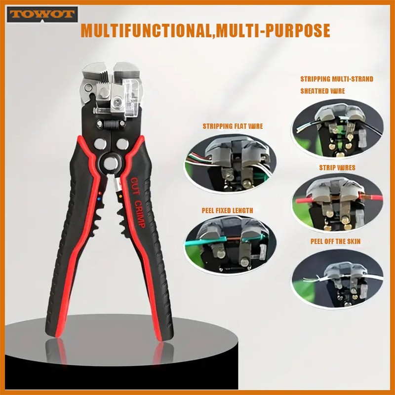 Self-Adjusting Insulation Wire Stripper cutter crimper Terminal Tool Pliers