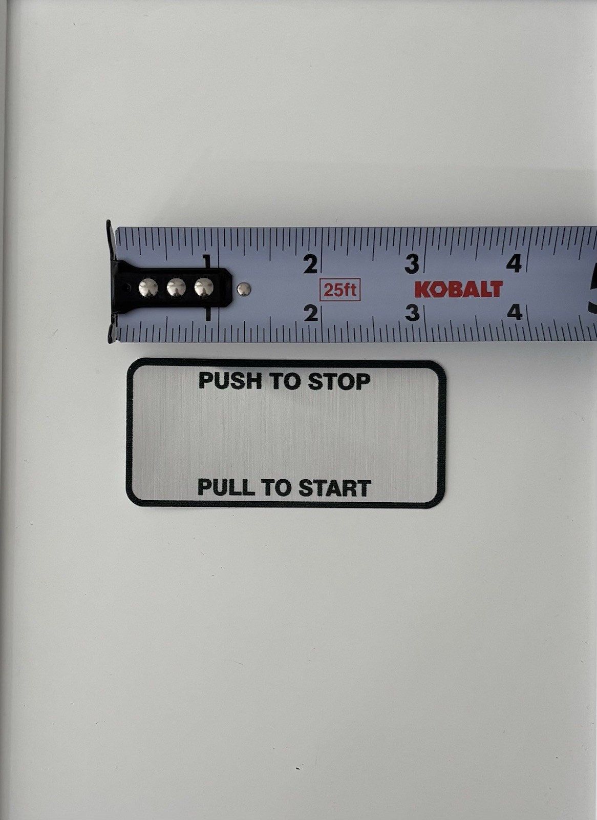Push to Stop-Pull to Start Label,High Quality Metallic Sticker,Brand New,5 pack