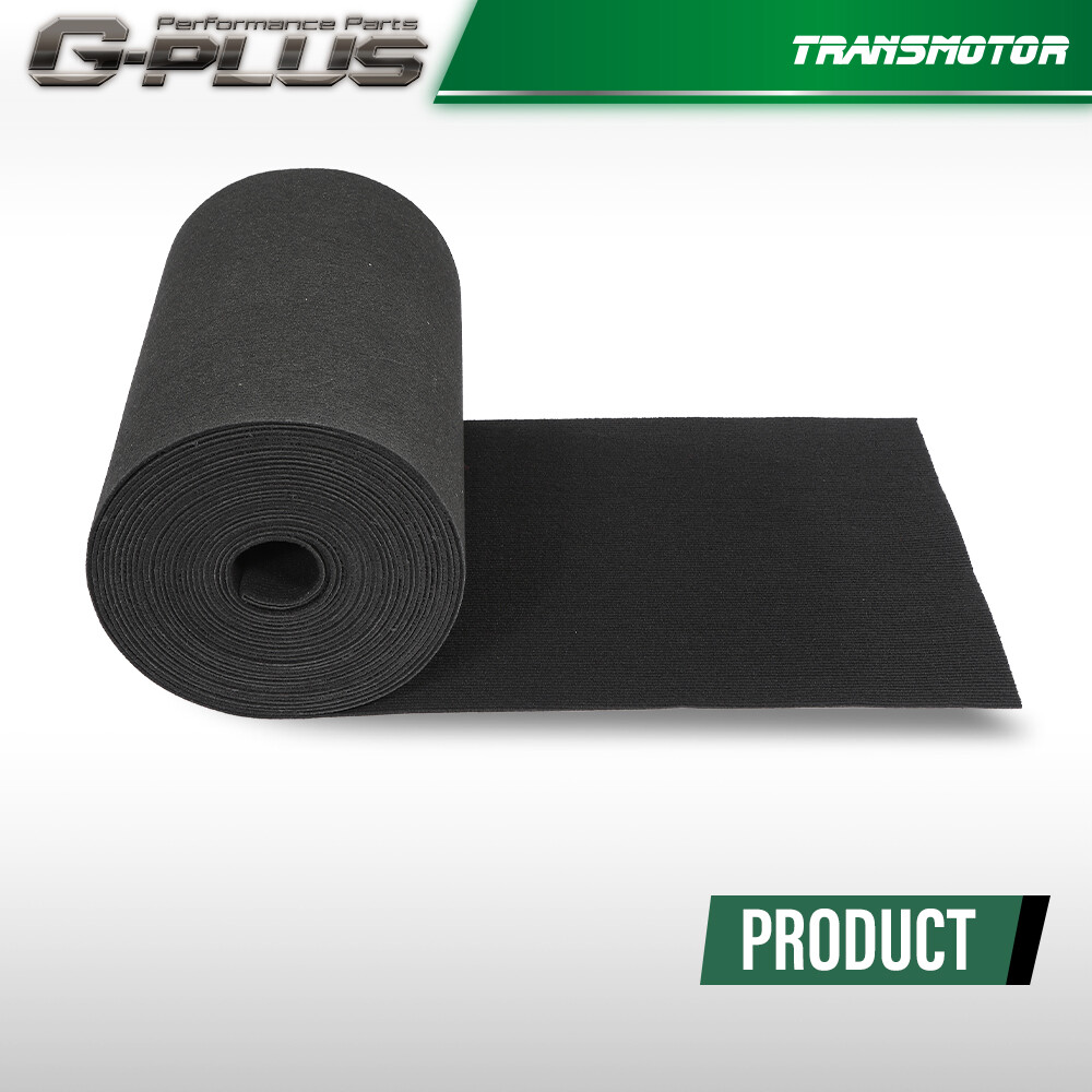 18" x 50' Ribbed Bunk Carpet / Marine Boat Trailer Runners / Outdoor - Black NEW