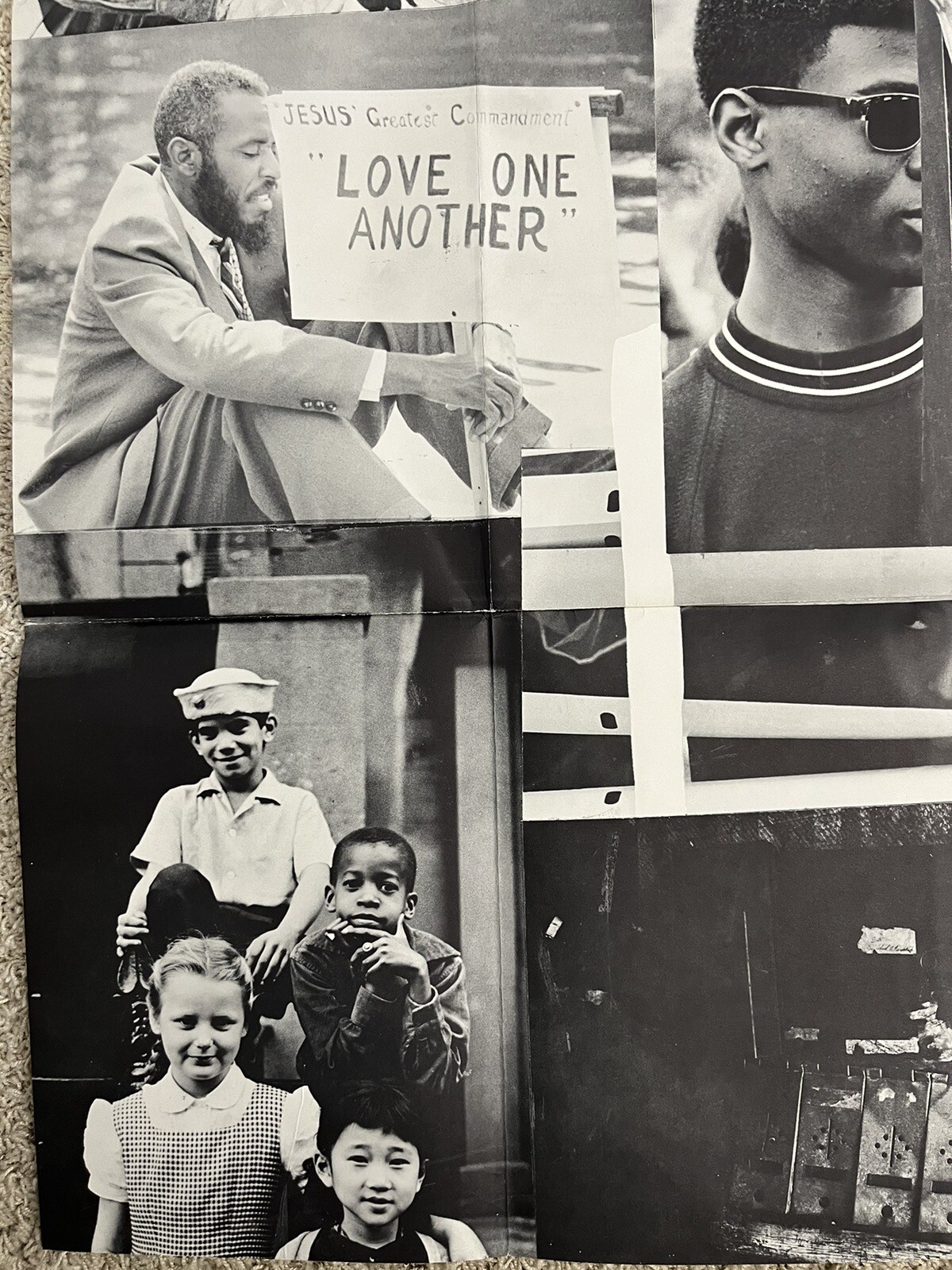 Vintage RARE 1968 Civil Rights Freedom Social Justice Equality Poster 36”X48”