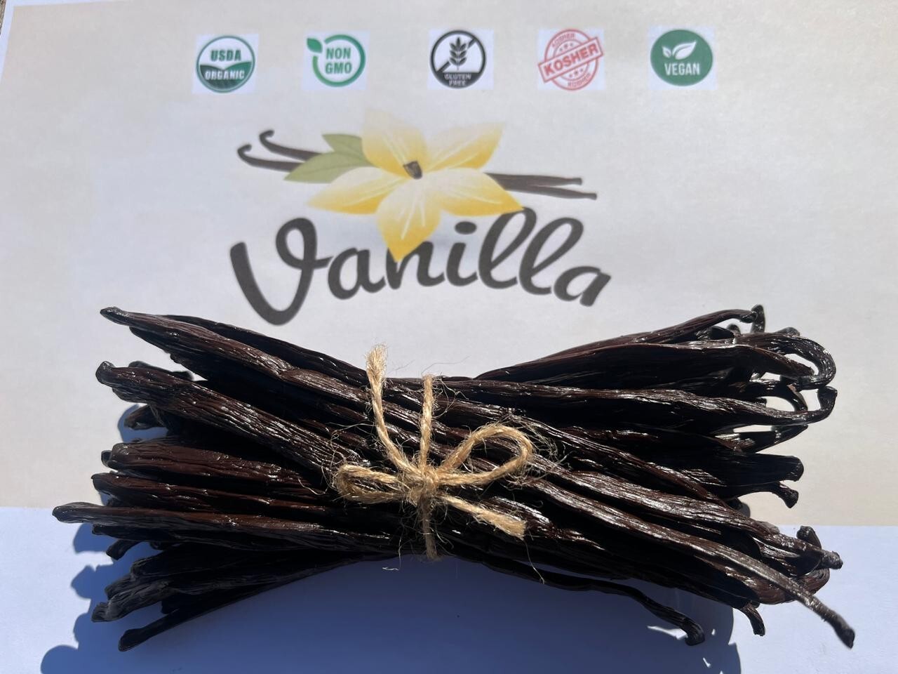 Madagascar Grade A Bourbon organic Vanilla Beans [7-9 inches]