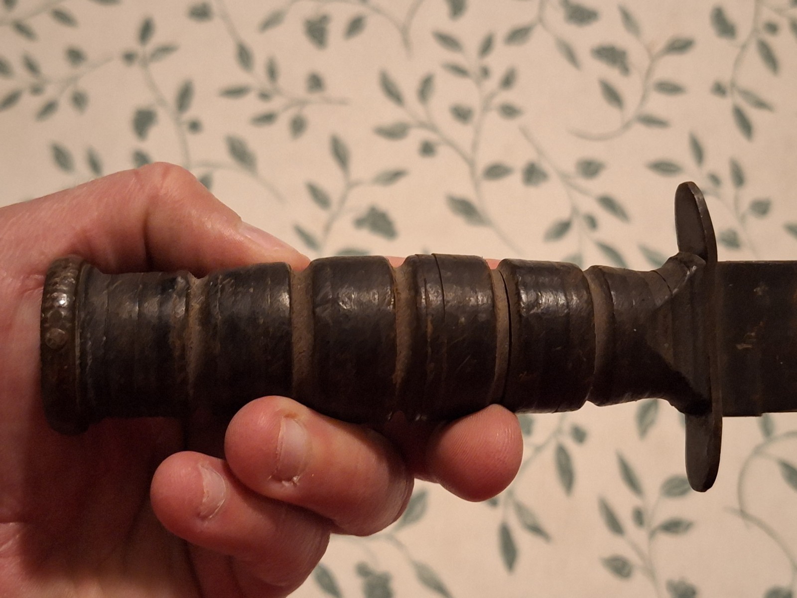 U.S. Navy WWII Era Camillus MKII Fighting Knife With Scabbard Used