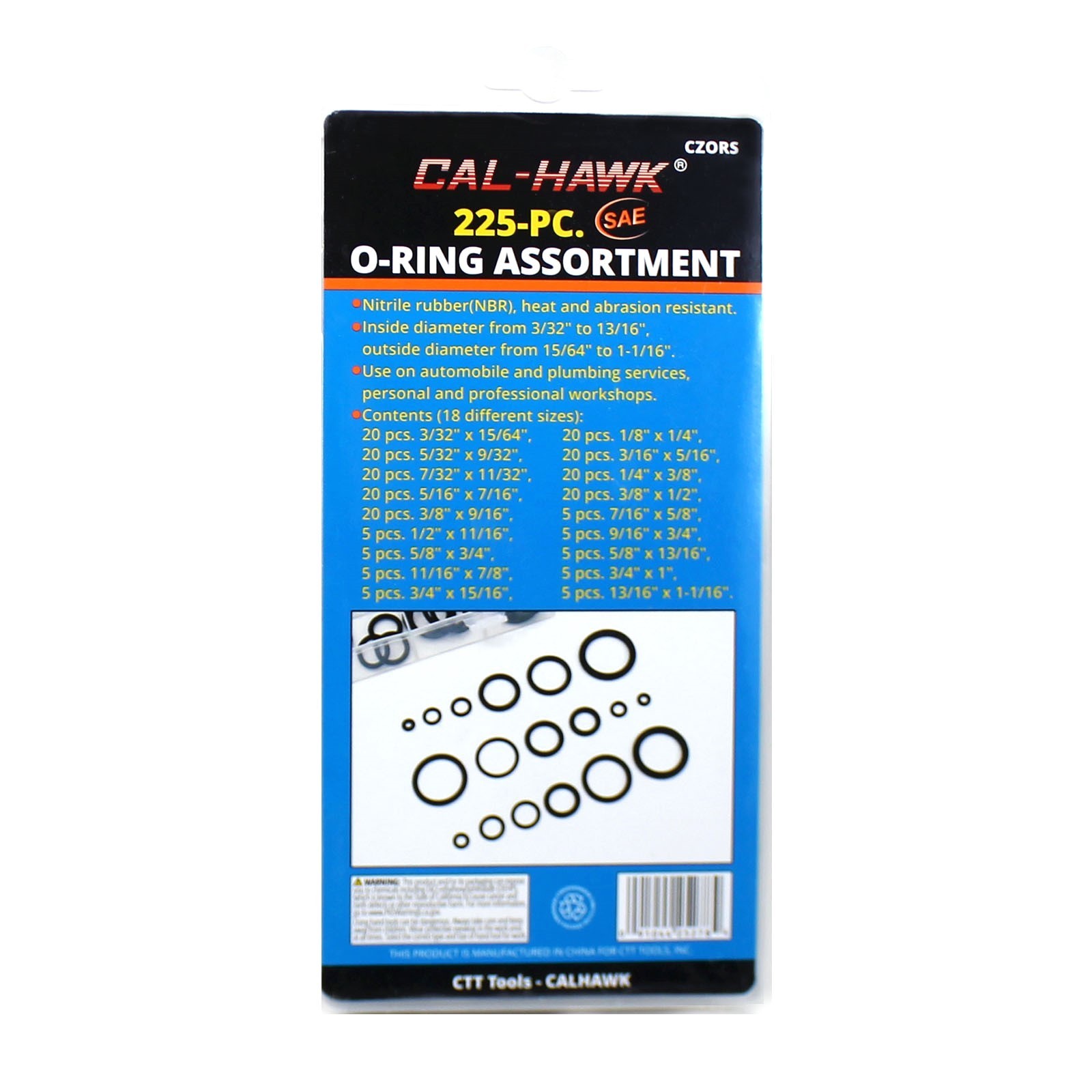 450 pc O-Ring Assortment Set Metric and SAE Plumbing Rubber Gasket Tool Kit