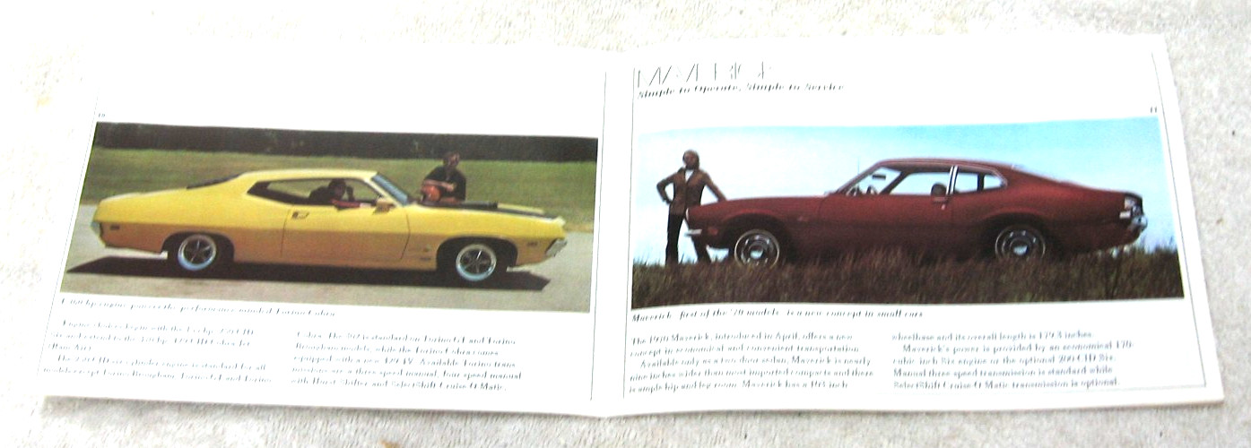 1970 FORD FULLINE FORD MERCURY MUSTANG TORINO CYCLONE COUGAR MAILER BROCHURE