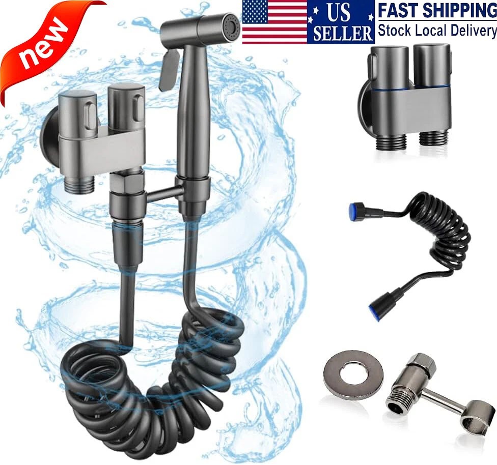 Toilet Faucet Splitter 2 Way 1-In-2-Out Dual Control Valve for Bidet and Shower.