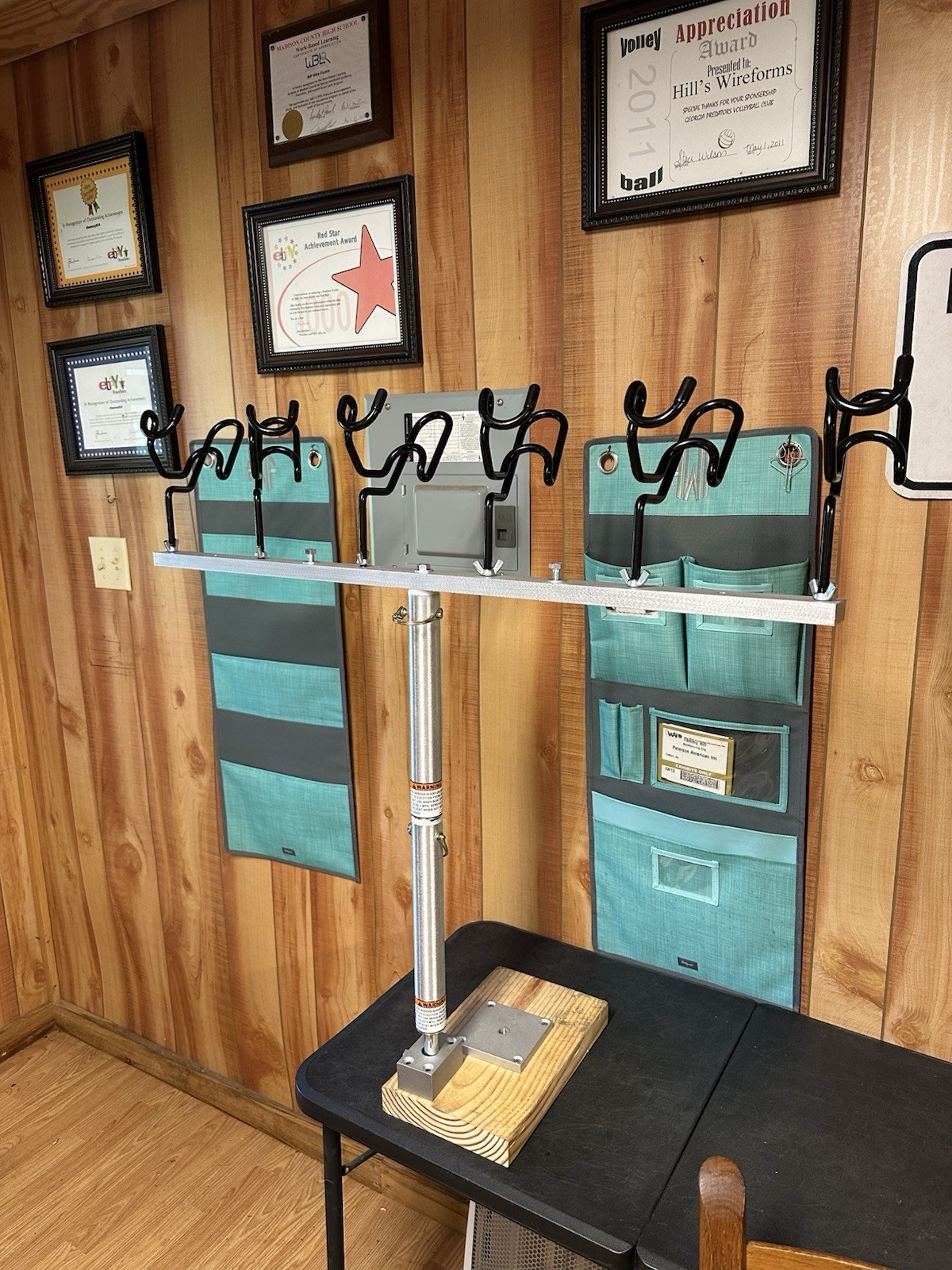 36 “ Heavy Duty T Bar With 22 “Post and 6 45 Degree Holders & 3/4 Drop In Post*