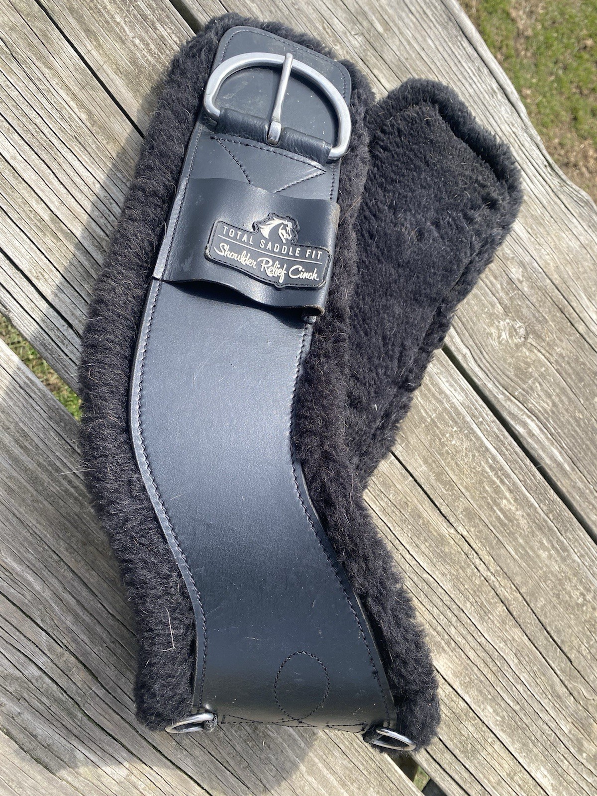 Used 36" black Total Saddle Fit shoulder relief Western cinch w/fleece