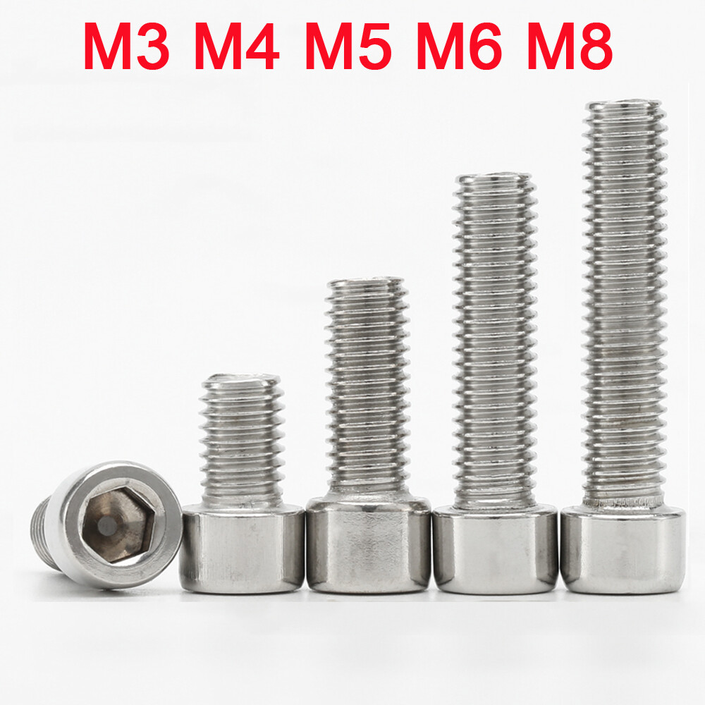 M3 M4 M5 M6 M8 Stainless Steel Allen Bolt Socket Cap Screws Hex Head DIN 912