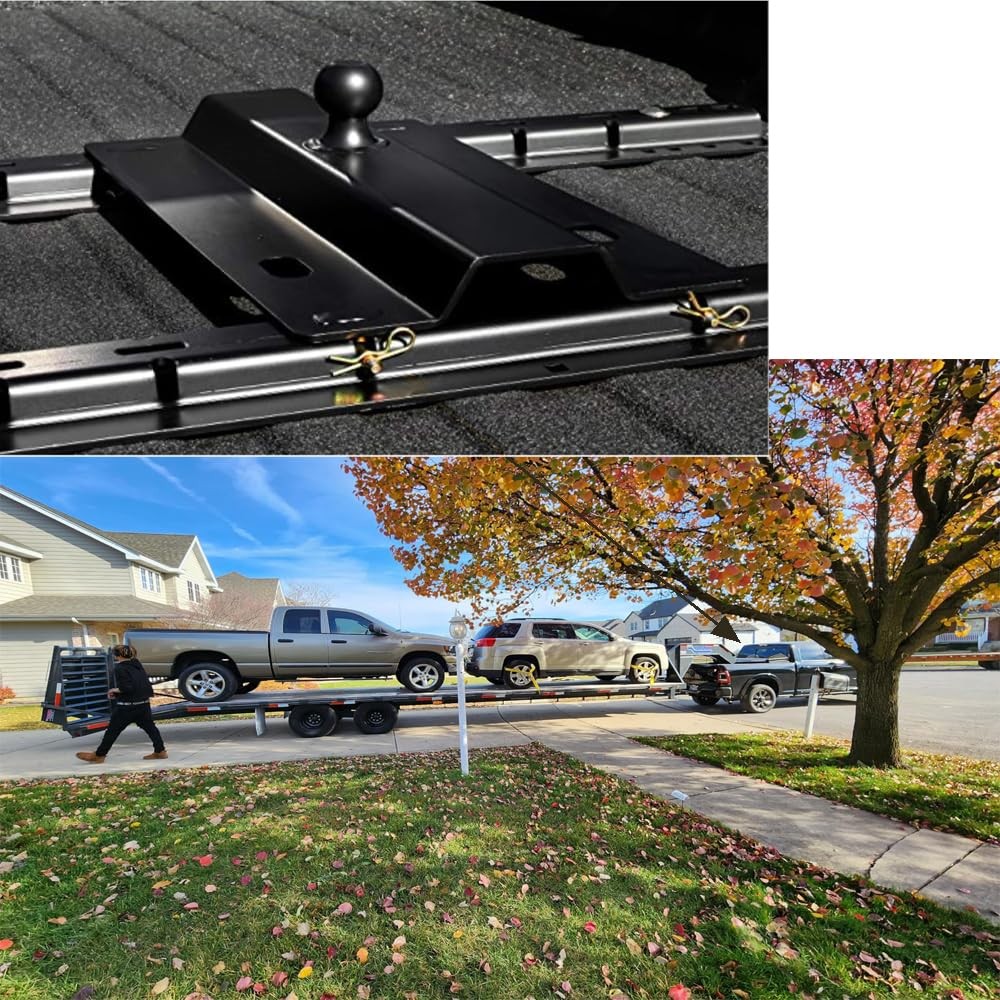 WRLWY 16055 5th Wheel to Gooseneck Adapter Hitch - 30,000 lbs Capacity,...