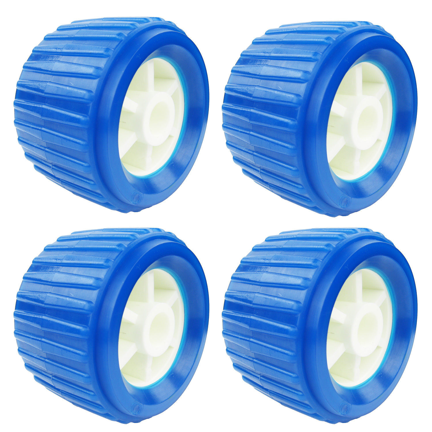 4PCS Boat Trailer Roller Marine Inflatable Boat Ribbed Wobble Roller Plastic