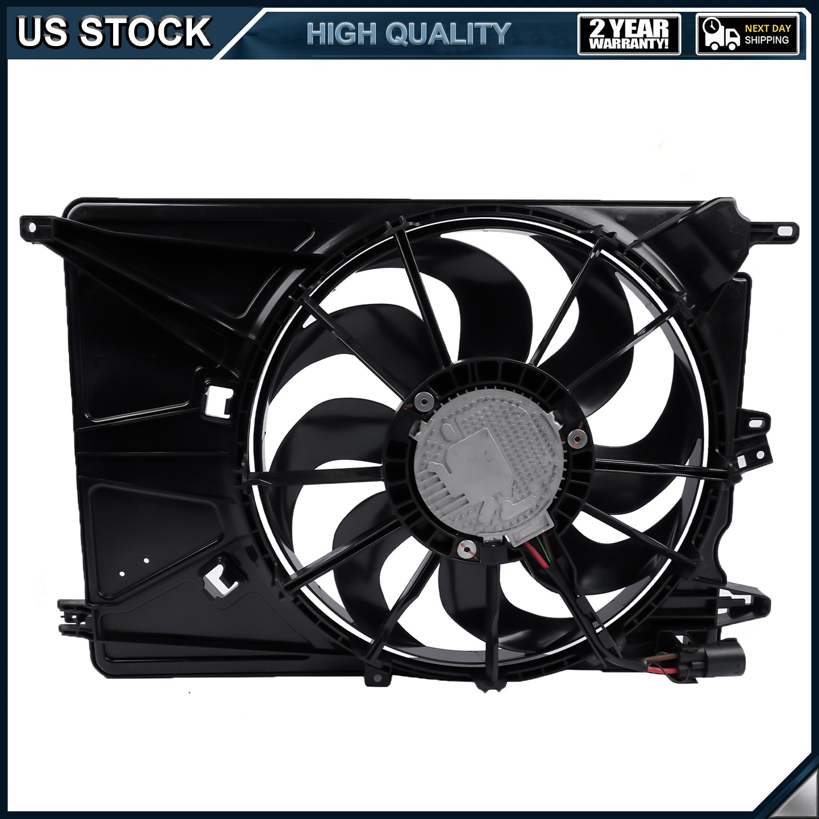 Engine Radiator Cooling Fan Assy for Jeep Renegade Fiat 500X 2019-2023 L4 1.3L