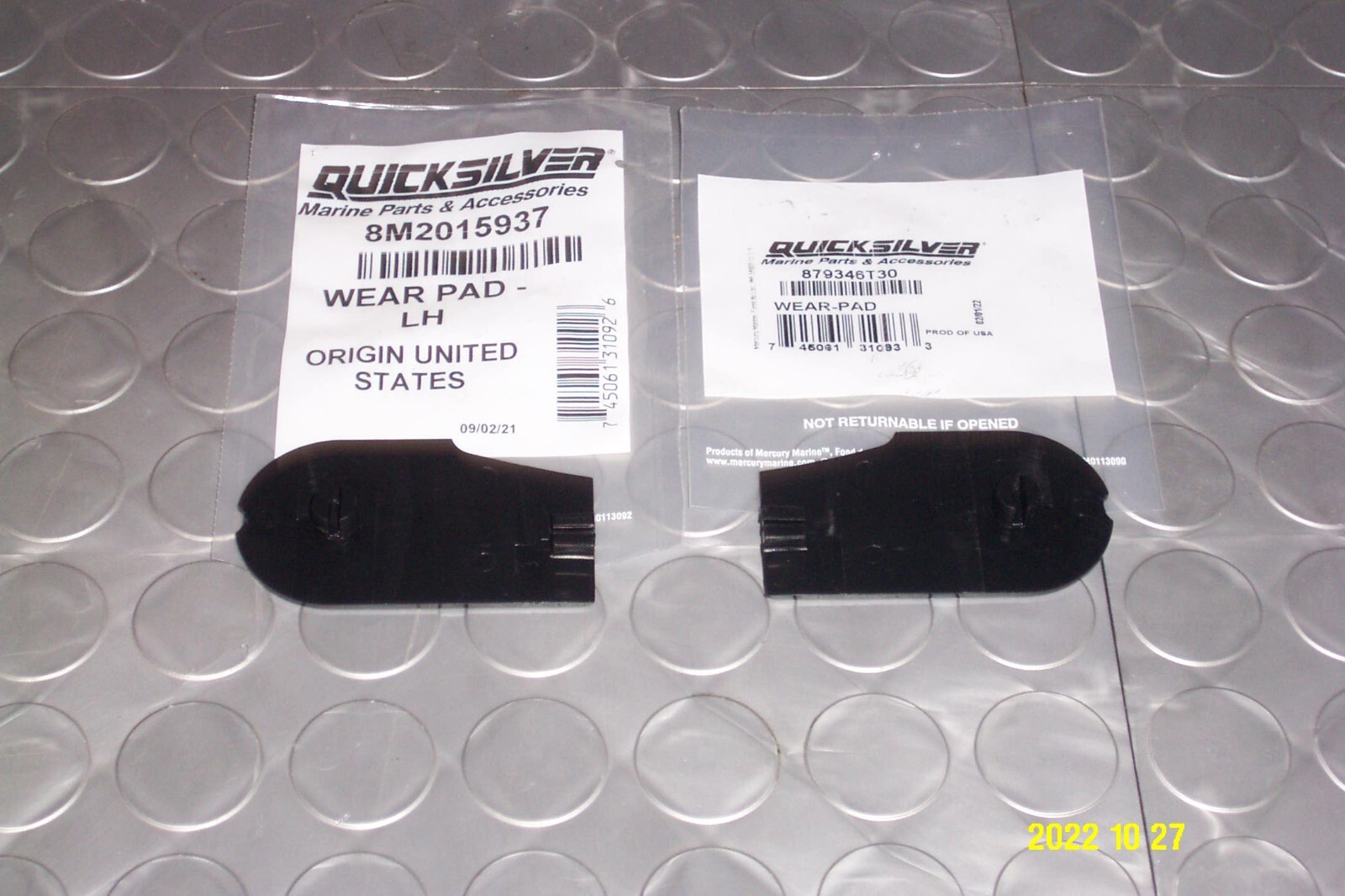 Mercury Quicksilver Wear Pad Kit Alpha 1 Gen 2 Sterndrive 8M2015937 879346T30