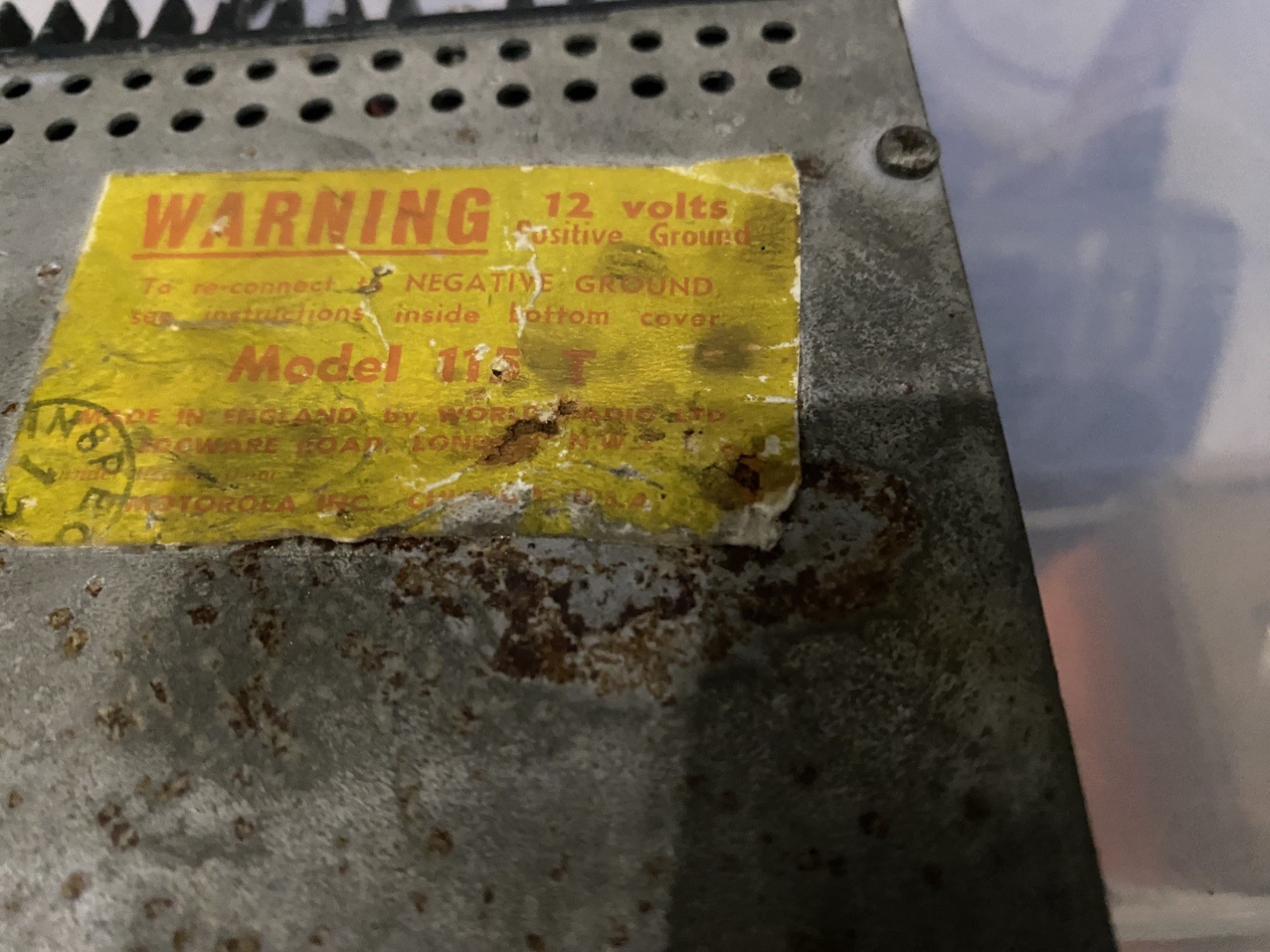 Motorola 115T chrome Car Radio Classic Vintage fully working