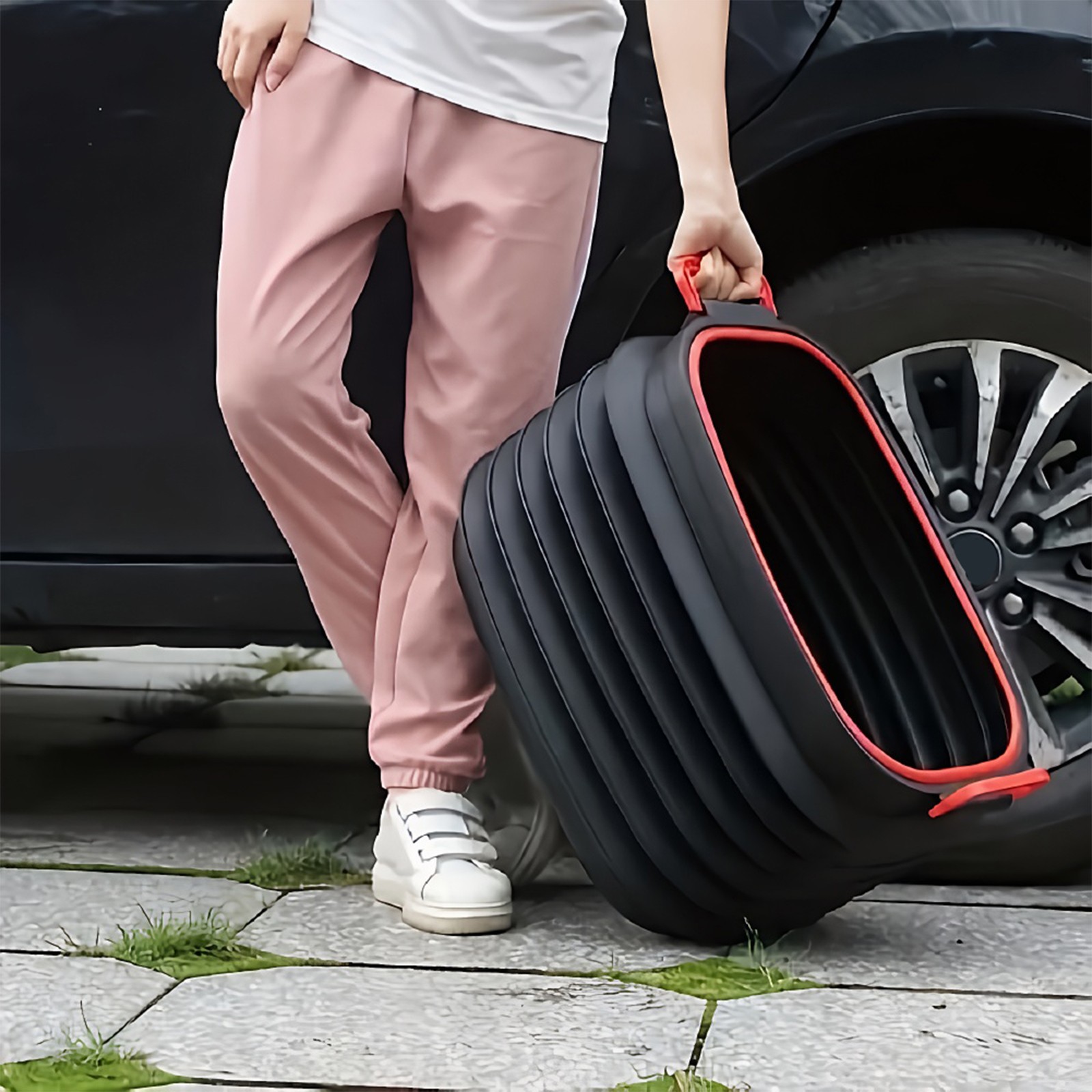 Multifunctional Folding Trash Can For Car RV Camping Water Bucket Outdoor Tavel