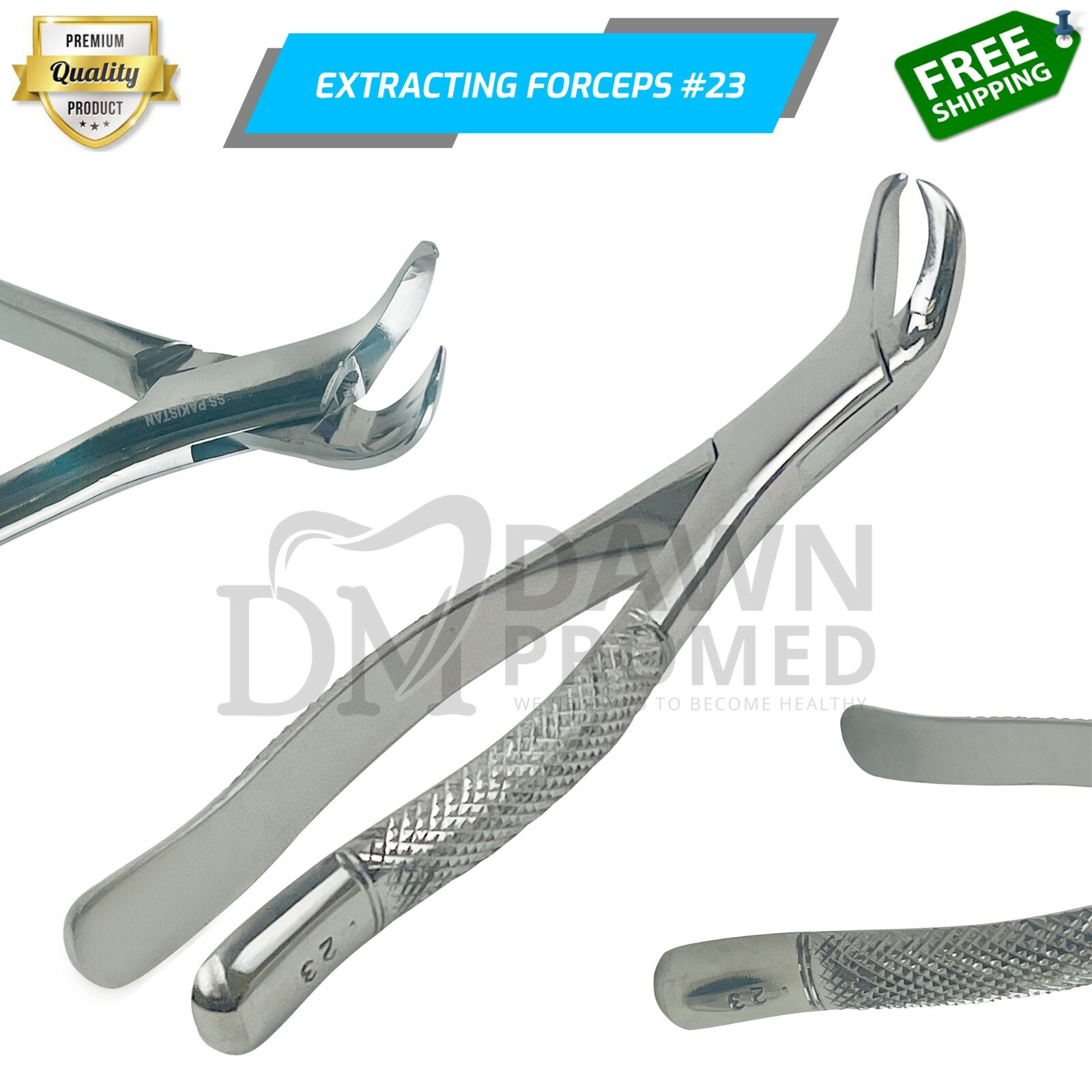 Dental Extracting Forceps #23 For lower molars Cow Horn Dental Surgical