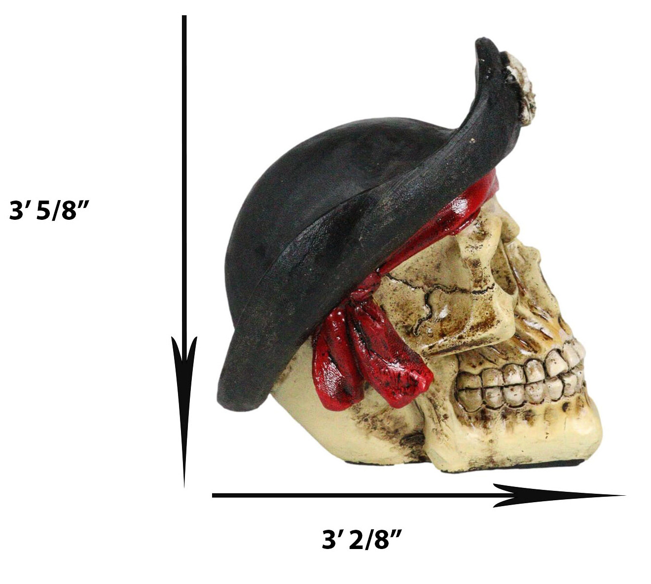 Ebros Set of 4 Skeleton Pirate Captain Marauders Caribbean Sea Skulls Figurine