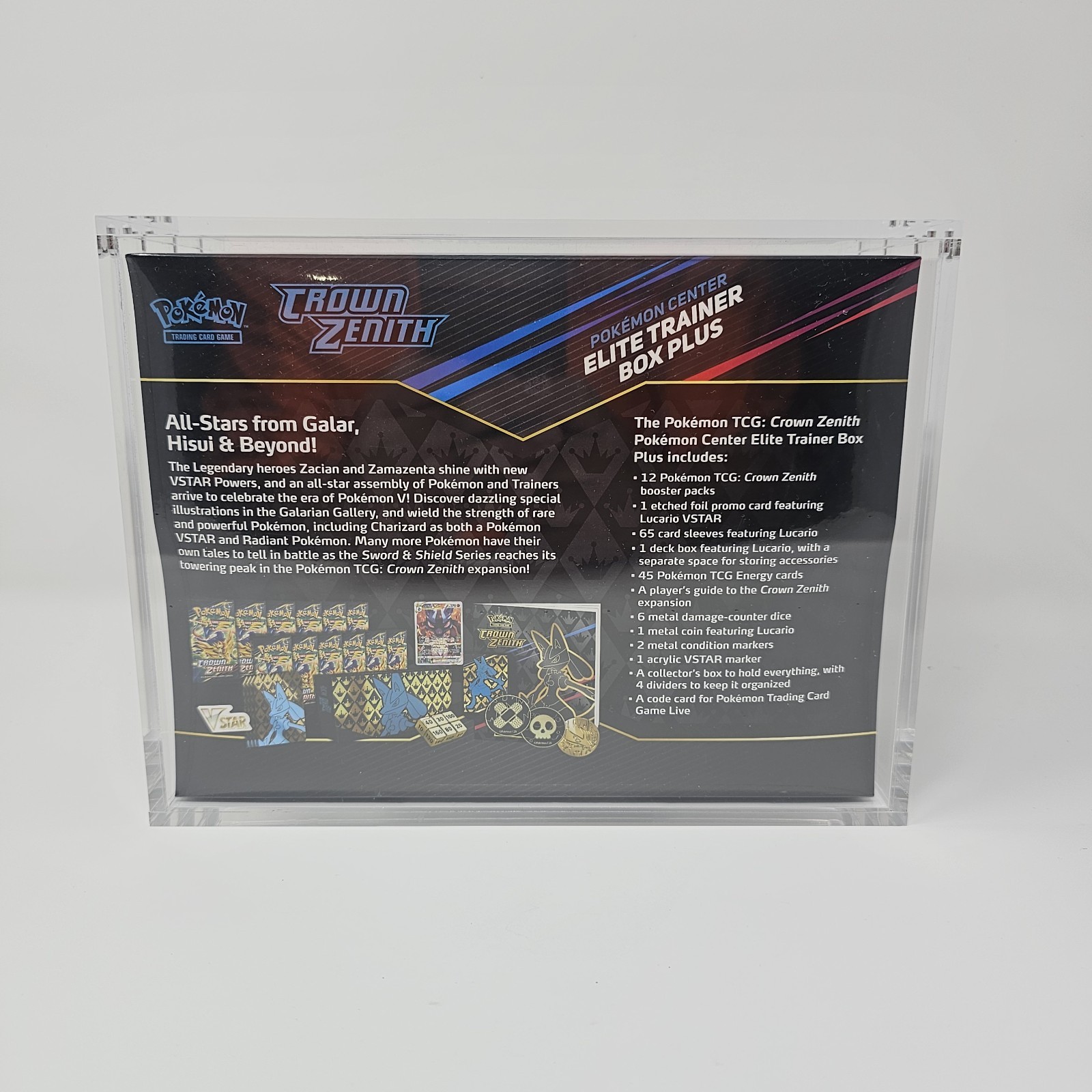 Pokemon Elite Trainer Box Plus Acrylic Case Premium Magnetic Lid