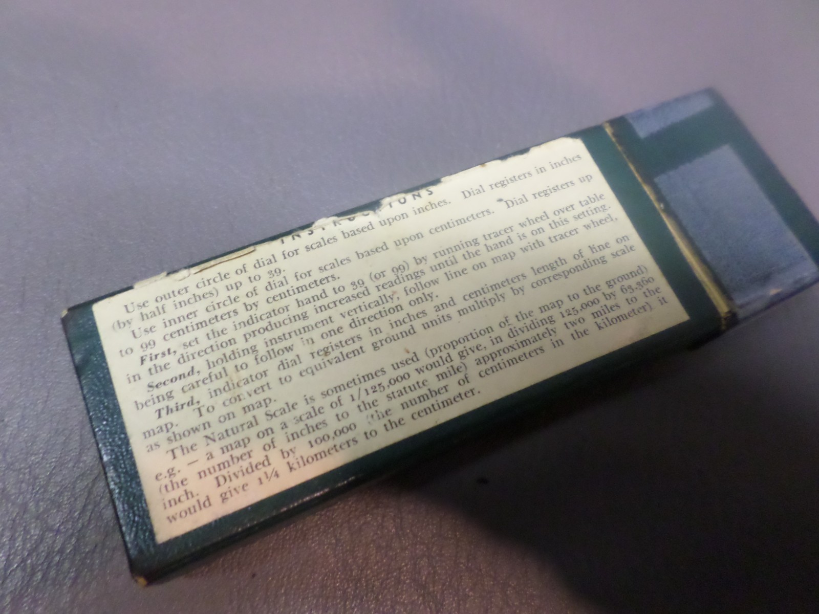 VINTAGE HAMILTON WATCH CO. MAP MEASURE OPISOMETER MODEL 33 W/ BOX / DIRECTIONS