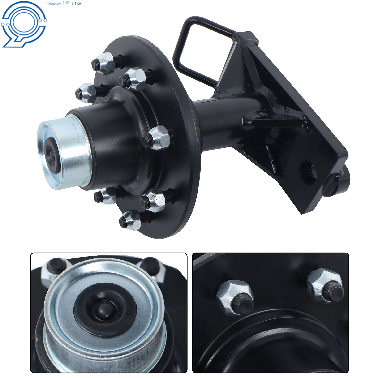 Shipping Container Wheels 8x6.5 Lug Bolt-On Spindle Kit with Handle