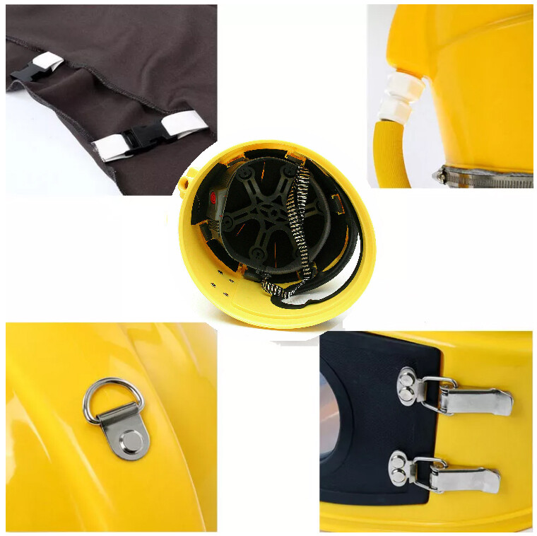 ABS Protect Safety Sandblast hood helmet for sandblasting and PVC Outside Lens