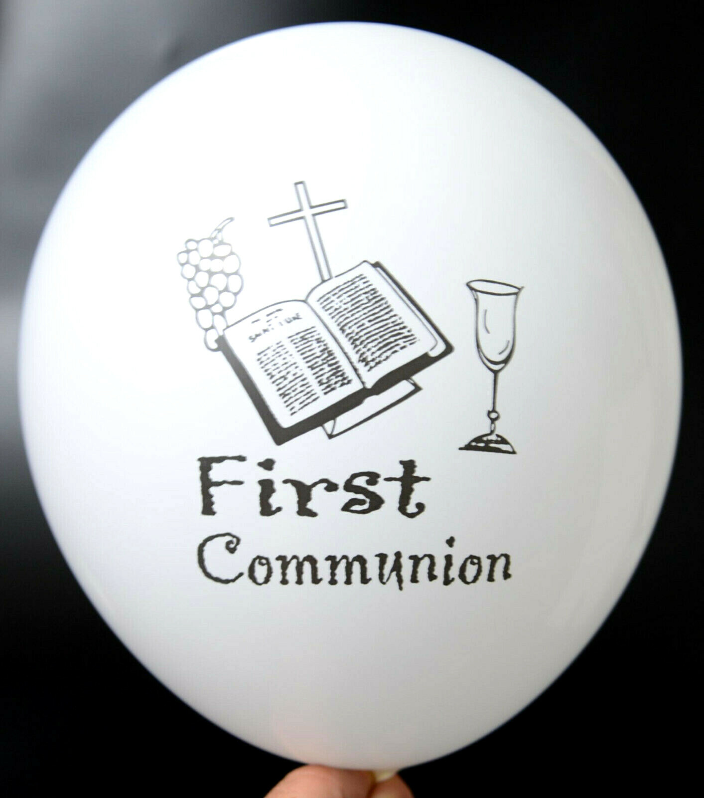 24 Communion Balloons Party Favors Decoracion Comunion Globos White