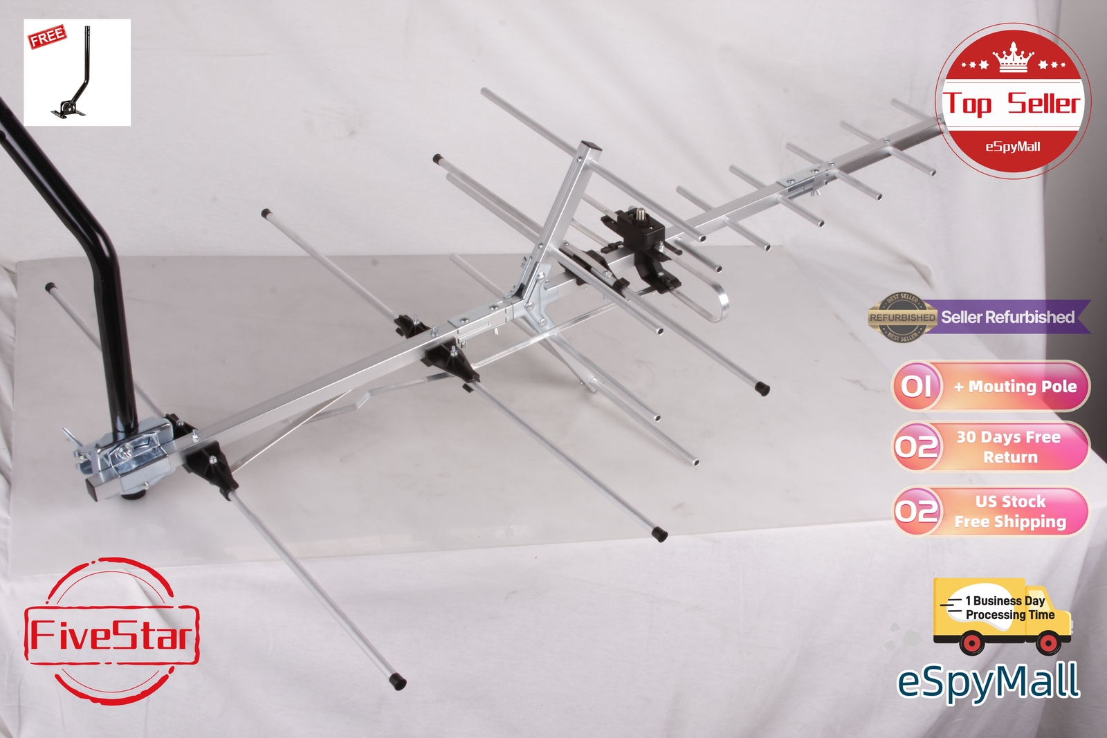 Heavy Duty Yagi Outdoor TV Antenna 300 Mile for All-Weather Performance