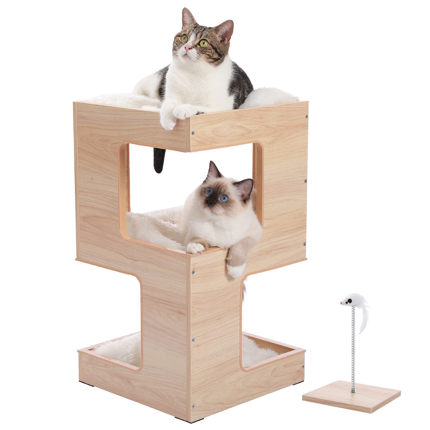 Pawz Road Cat Tree Tower Bedside Tables Condo House Bed Scratcher Furniture Toys