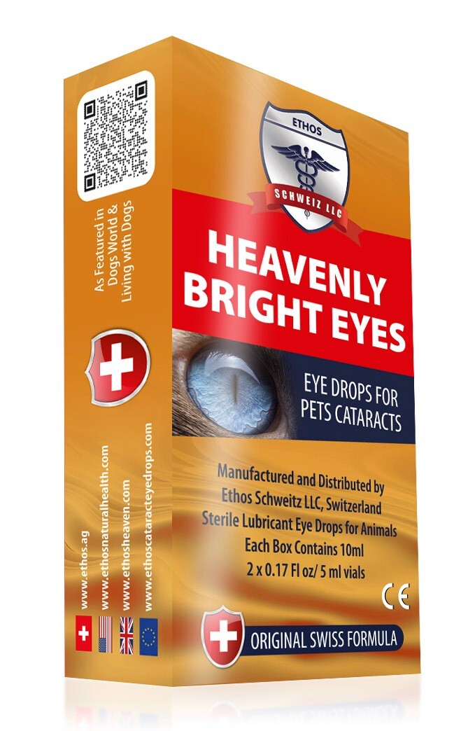 Dog Eye Drops for Cataracts Ethos Heavenly Pets Bright Eyes 10ml FREE POSTAGE