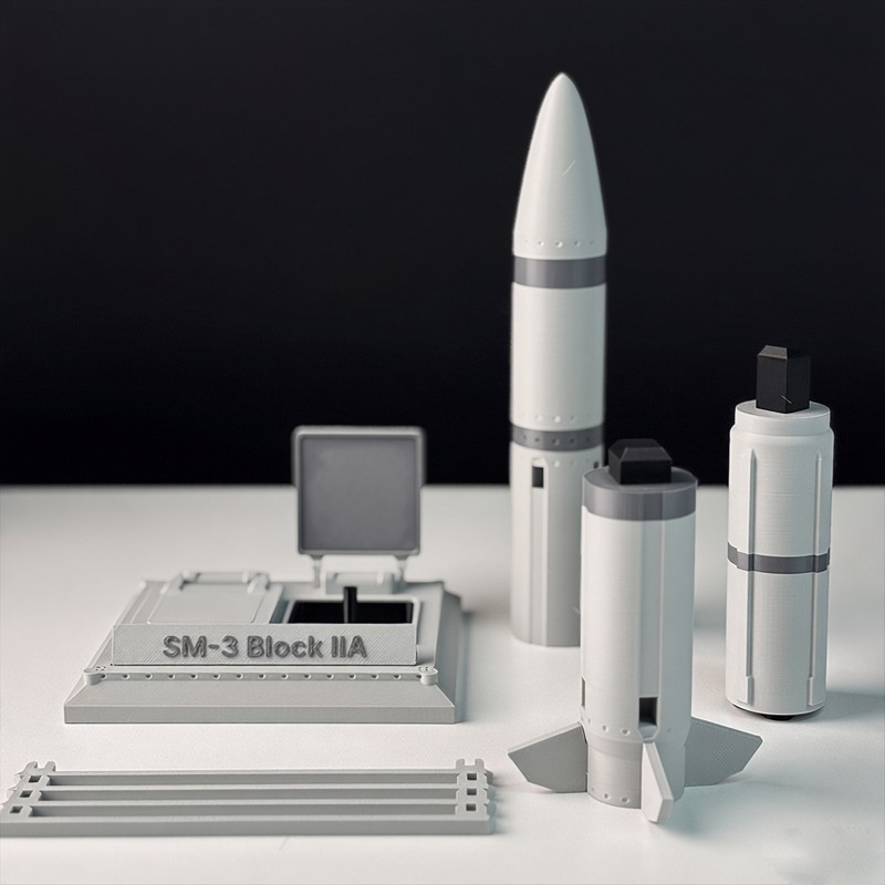 1:16 RIM-161D SM-3 Block IIA Missile Model 41cm 3D Printed Military Collection