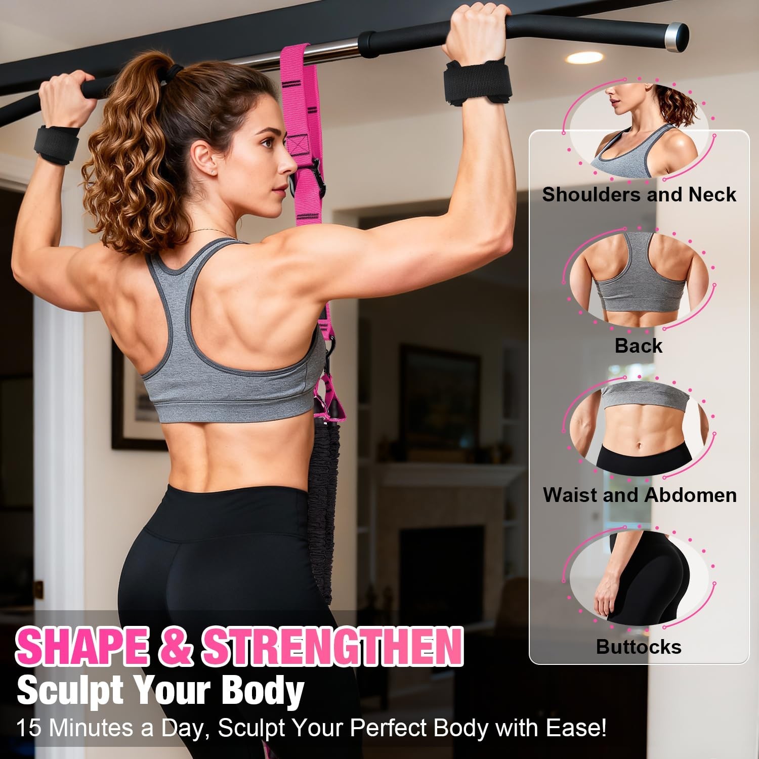 Pull Up Assistance Bands for Women, Heavy Duty Resistance Bands with Handles,...