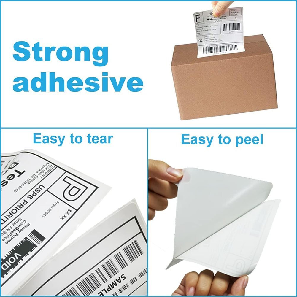 100-10000 Commercial 4" x 6" FanFold Direct Thermal Shipping Labels Perforated