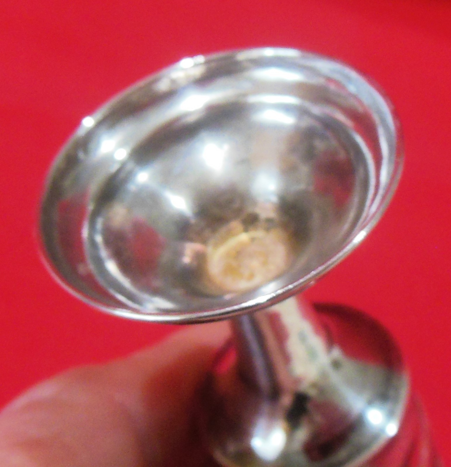 Set of 2 Sterling Overlay Stemmed Shot Glasses Mexico Use Repair Scrap