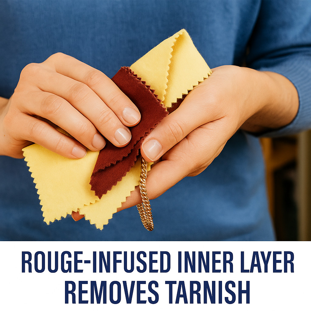 Jewelry Polishing Rouge Cloth Cleaner for Gold Silver Coins Watches Brass Copper