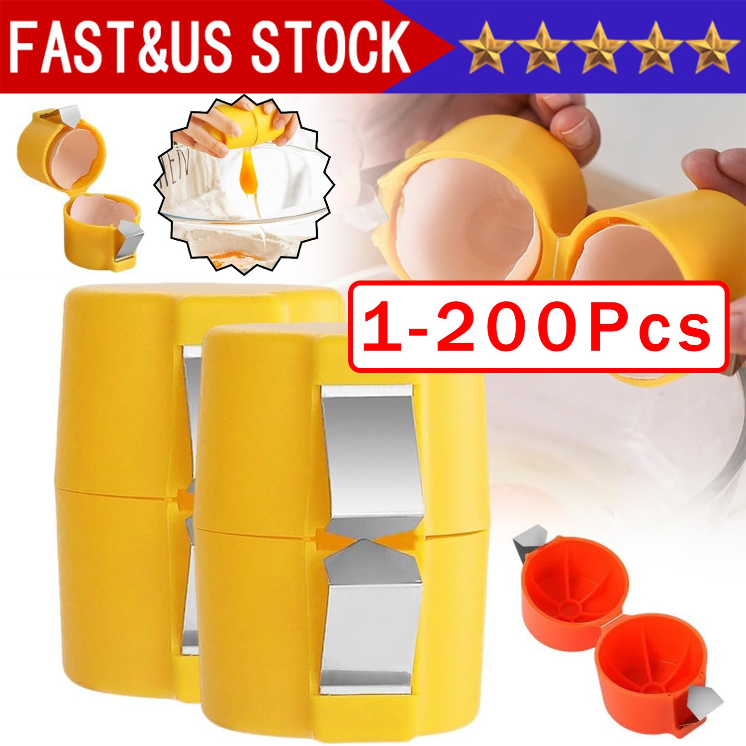 Cracker Tool Egg Breaker Manual Shell Separator Opener Kitchen Tools For Egg Lot