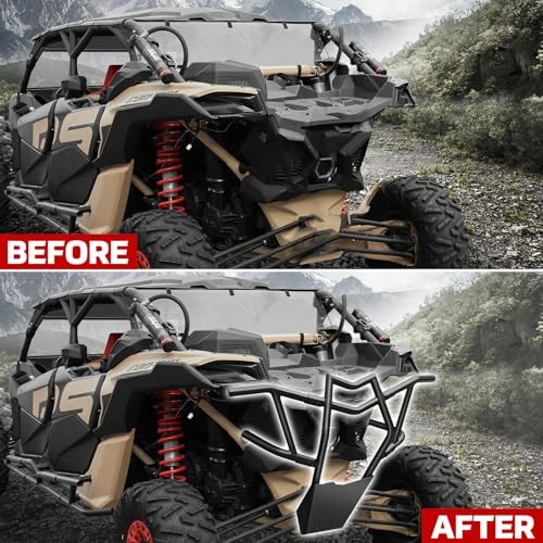 Can-Am X3 Rear Bumper Guard, Heavy Duty Steel Tube Combined Pre-Runner Bumper