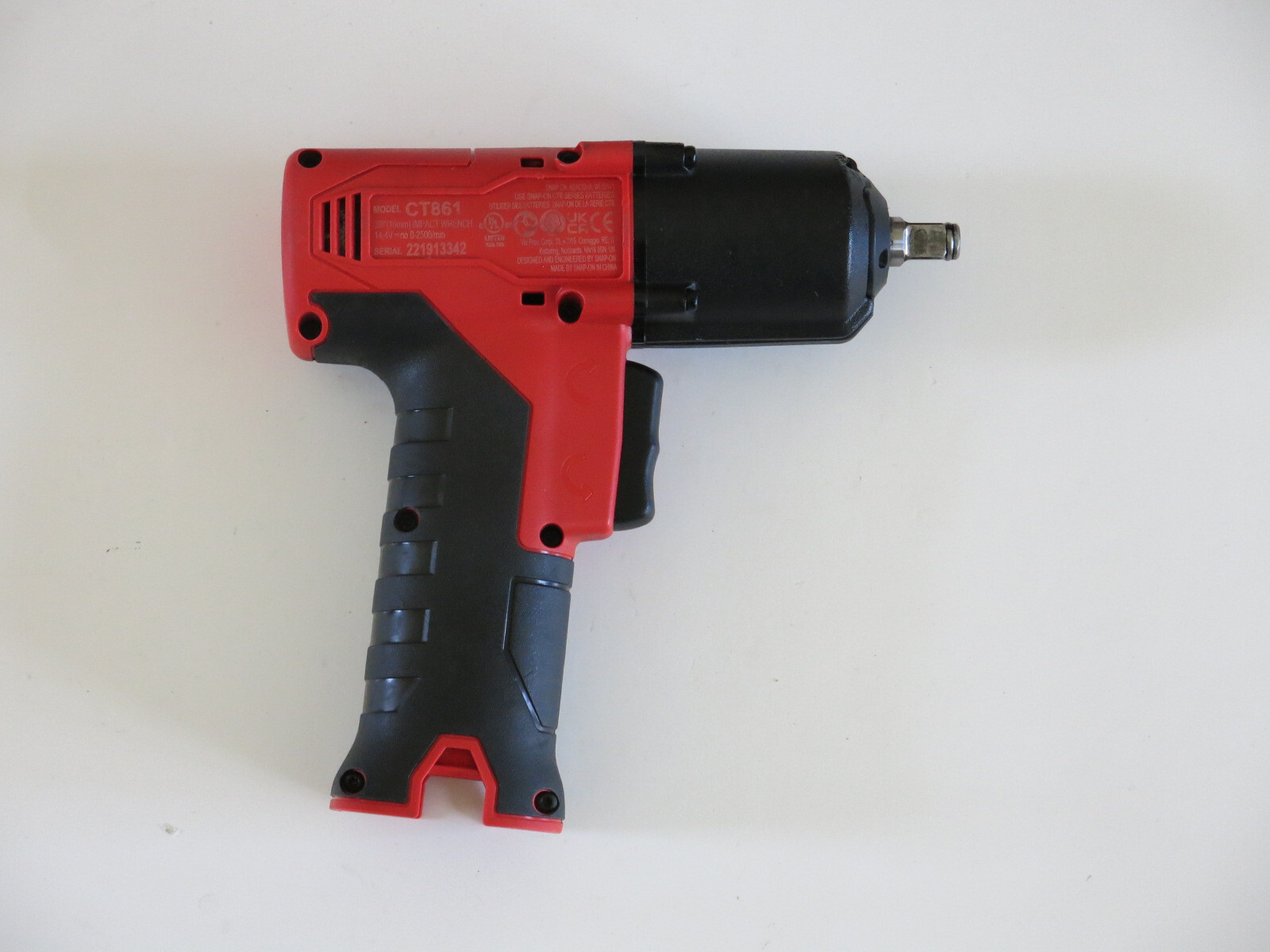Snap-On CT861 3/8 Drive 14.4v Volt Brushless Cordless Impact Gun/Wrench Nice