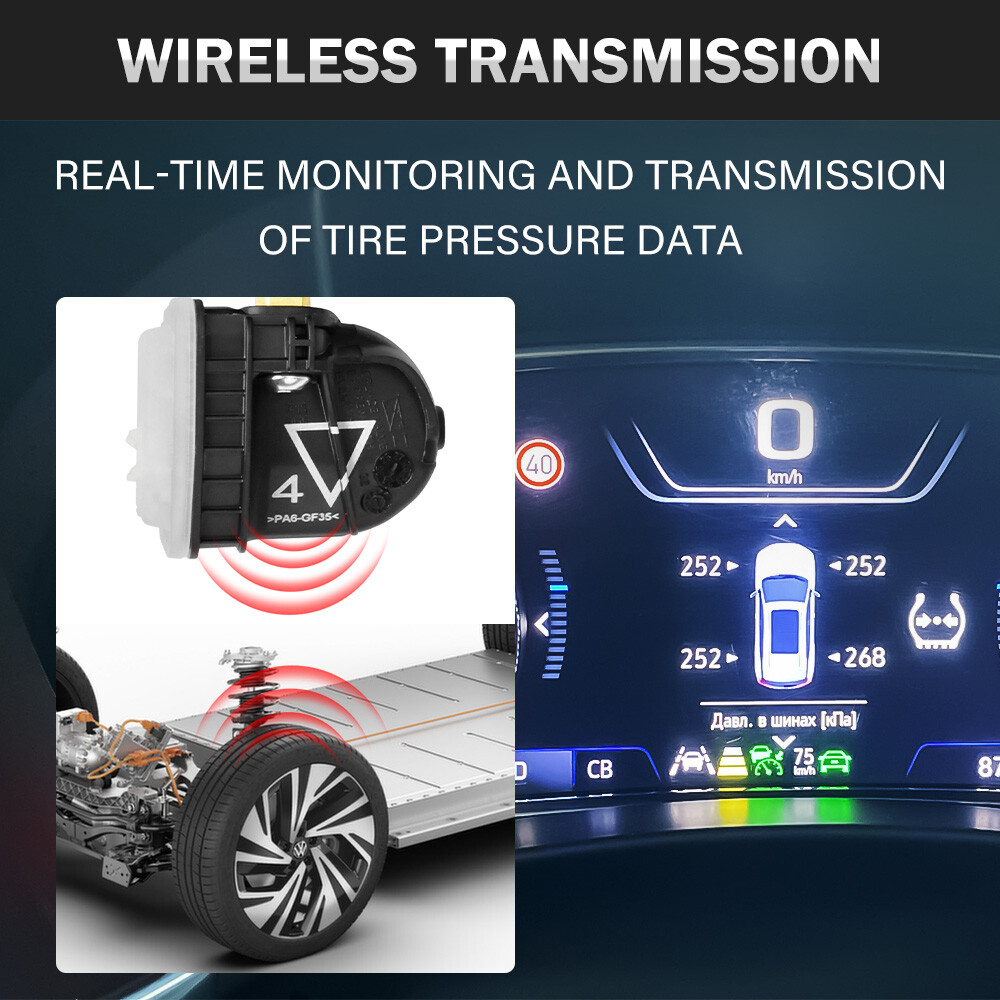 Set of 4 Tire Pressure Sensors TPMS 433MHz 13598773 For Buick Chevy Cadillac GMC